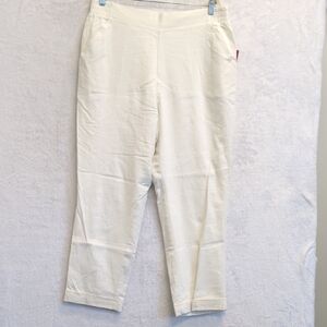 Reba Women's White Linen Blend Pants‎ Size XL